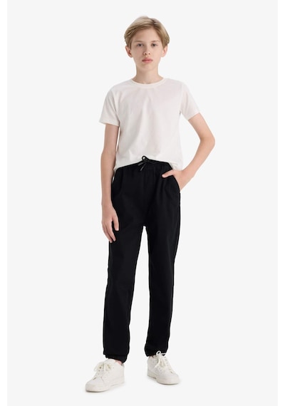 DeFacto Erkek Çocuk Beli Bağcıklı Lastikli Paça Cepli Basic Düz Siyah Jogger Gabardin Pantolon A9395A824WNBK81 DeFacto Erkek Çocuk Beli Bağcıklı Lastikli Paça Cepli Basic Düz Siyah Jogger Gabardin Pantolon A9395A824WNBK81