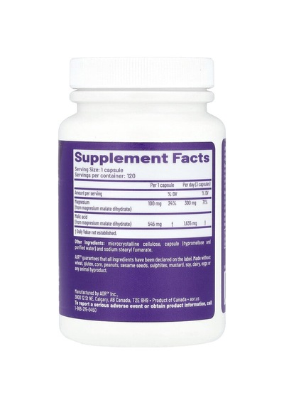 Advanced Orthomolecular Research Aor, Mag Malate Renew , 120 Capsules