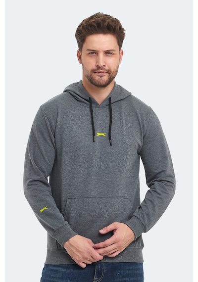 Slazenger Oslo In Erkek Kapüşonlu Cepli Koyu Gri Sweatshirt Koyu Gri