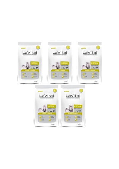 La Vital Somon Balıklı Yavru Kedi Maması 5 x 1500 G