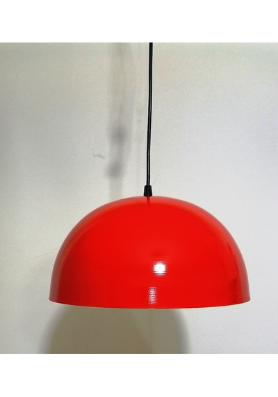 Riolight Modern Kırmızı Içi Beyaz Tekli Metal Sarkıt Çap: 30Cm