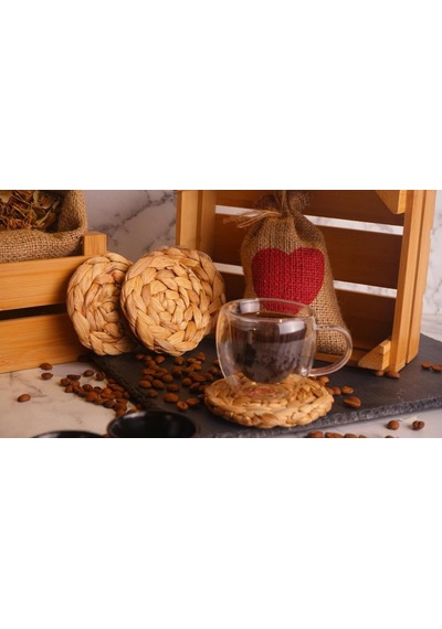 Bambum Laus 4 Lü Yuvarlak Bardak Altlığı B3493 Ahşap