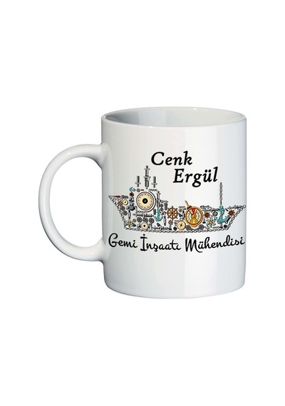Gemi Inşaatı Mühendisine Hediye Isimli Kupa Bardak