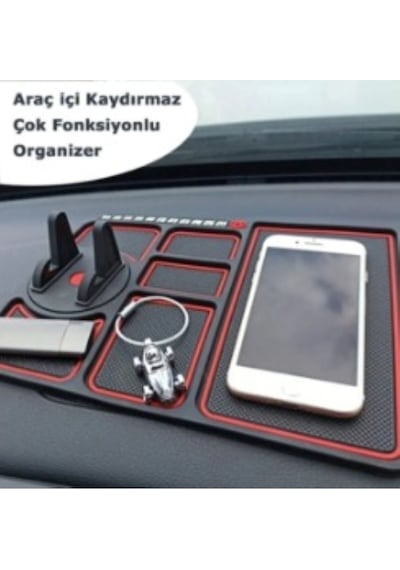 Araç Içi Kaydırmaz Torpido Organizeri Sihirli Ped Torpido Kaydırmaz Ped Akrobat Siyah