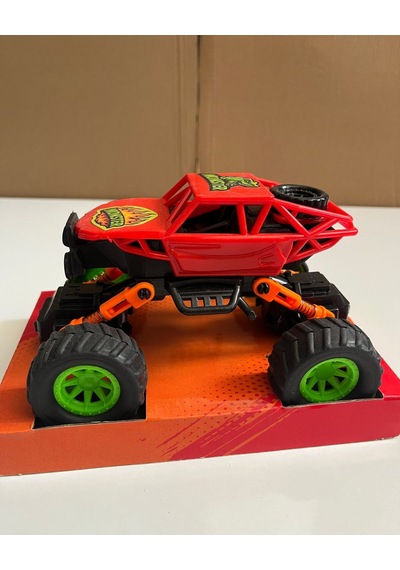 Çek Bırak Özellikli Canavar Araba 15 Cm Kırmızı Renkli Çok Renkli