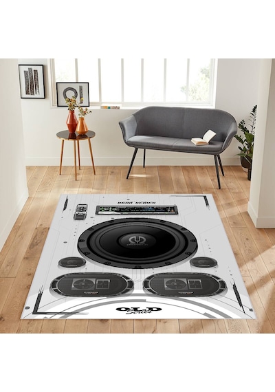 Rovigo Home Dijital Baskı Yıkanabilir Kaymaz Taban Salon Halısı Rvg1867-sd408 Gri