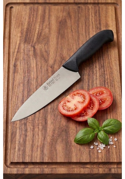 Sürmene Şef Aşçı Bıçağı Et, Ekmek, Sebze Günlük Genel Kullanım Mutfak Bıçak 32 Cm Sürbisa 61170 Siyah
