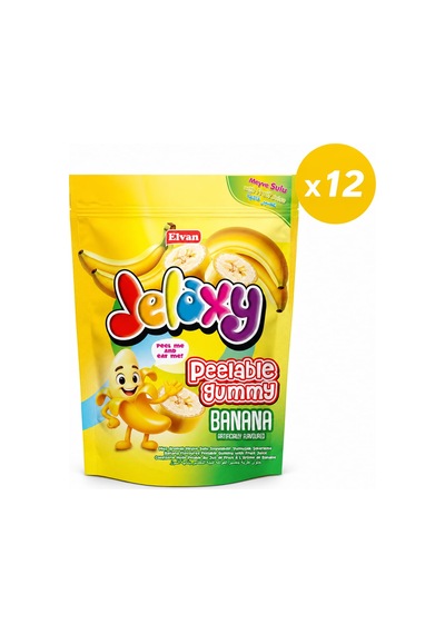 Jelaxy Peelable Muz Aromalı Soyulabilir Yumuşak Şekerleme 65 Gram 12 Adet 1 Kutu
