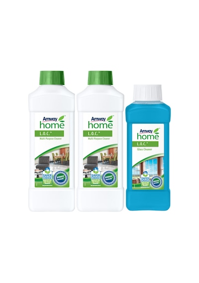 Amway Home LOC Çok Amaçlı Temizleyici 2 x 1 L + Cam Temizleyici 500 ML