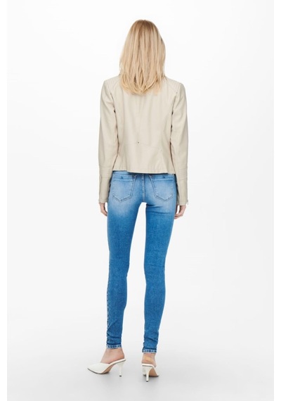 Only Onlgemma Faux Leather Bıker Otw Noos Bej