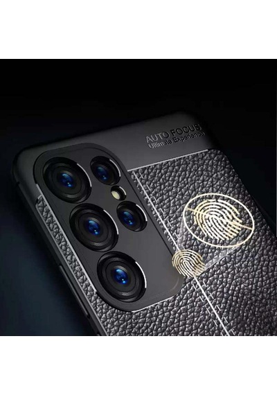 Samsung Galaxy S25 Ultra Uyumlu Silikon Kılıf Deri Desenli Kamera Korumalı Darbe Emici Kapak