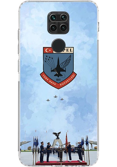 Redmi Note 9 Uyumlu Türk Hava Kuvvetleri Baskılı Silikon Kılıf Renkli