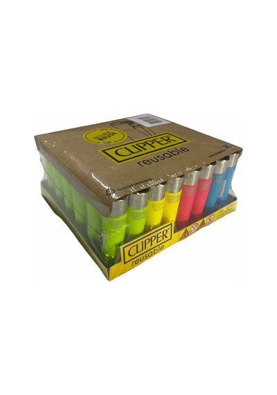 Clipper Pocket Açık Renkler Taşlı Çakmak 48 Adet 3385