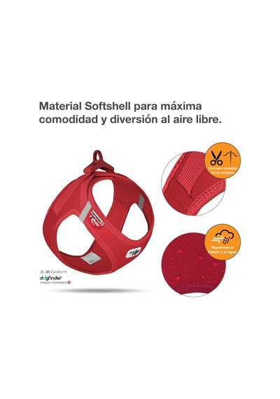 Vest Harness Curlı Clasp Softshell Red 2xs Genel