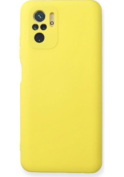 Xiaomi Redmi Note 10 Uyumlu Kılıf Nano İçi Kadife Silikon - Sarı