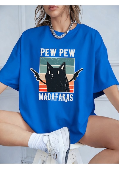Noıssey Urban Pop Graphic Kadın Tişört Koleksiyonukod 5610 Saks