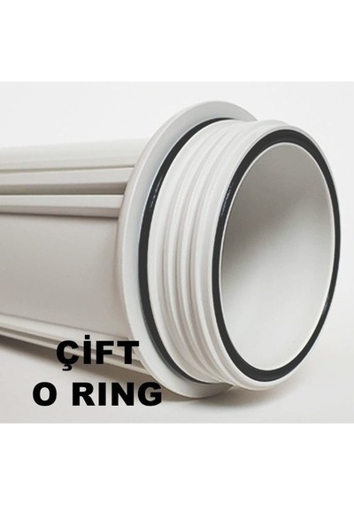 Aqualine Su Arıtma 10" Mat Beyaz Filtre Kabı Housing Çift O-ring
