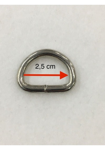 Karantuhafiye Çanta Halkası D Demir 2,5 Cm 4 Lü Set Gümüş Gümüş