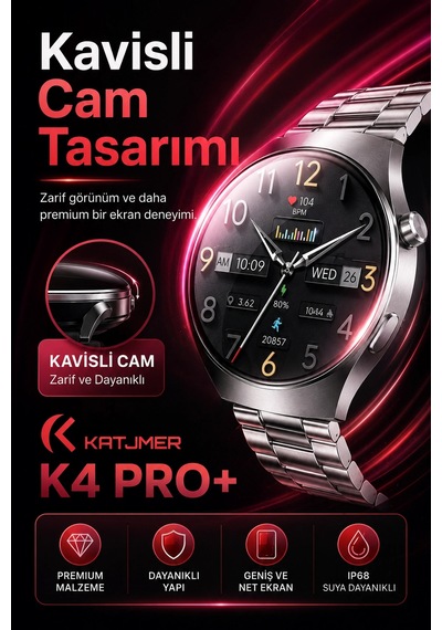 Metal Kasa Görünümlü Akıllı Saat Üç Farklı Kayışlı Bluetooth Bildirim Destekli