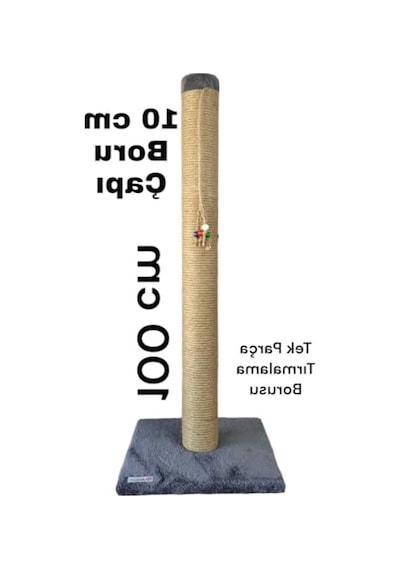 100 Cm Boyunda, 10 Cm Çapında Dev Kedi Tırmalama Tahtası