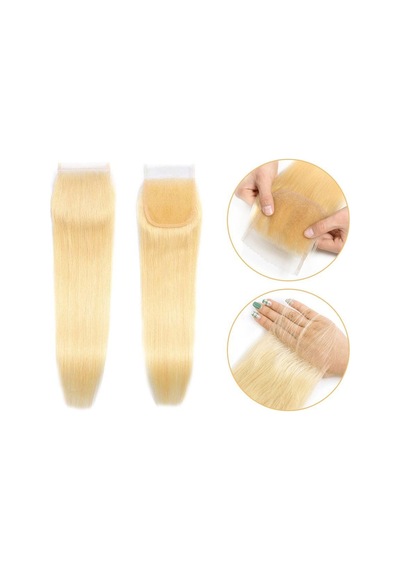 Peruk Tepesi Platin Renk Closure 10inch - Zmff-713912 Renkli