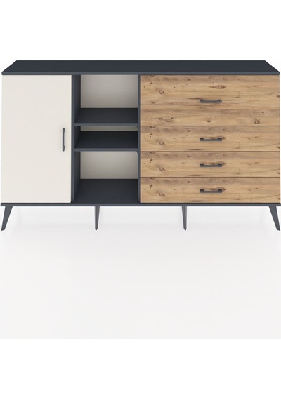 Arges Konsol 4 Raflı 4 Çekmeceli Tek Kapaklı 176x30x99 Antrasit-aytaşı/çam Aytası/atlas Çam - Antrasıt Arges Konsol 4 Raflı 4 Çekmeceli Tek Kapaklı 176x30x99 Antrasit-aytaşı/çam Aytası/atlas Çam - Antrasıt