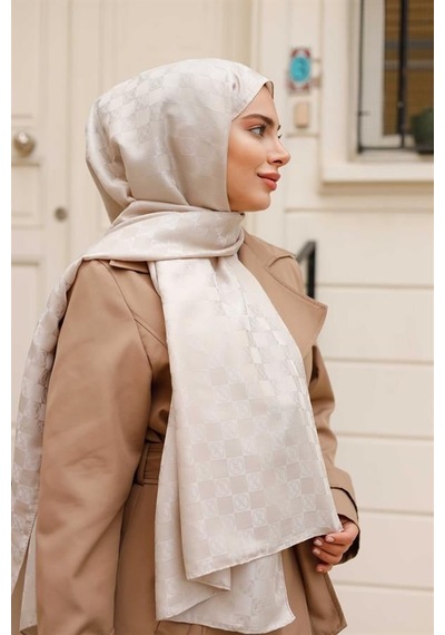 Dama Desen Şal Taş Çok Renkli
