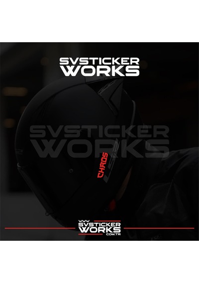 Chaos Vizör Sticker Kask Vizör Sticker Tüm Kasklar Uyumlu 1 Adet Kırmızı