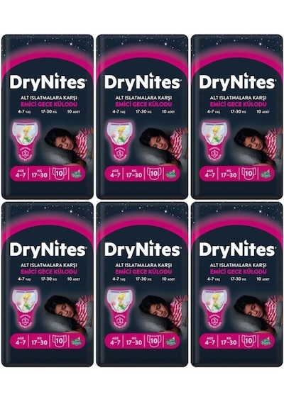 Drynites Kız Gece Emici Külodu 4 7 Yaş 60 Adet