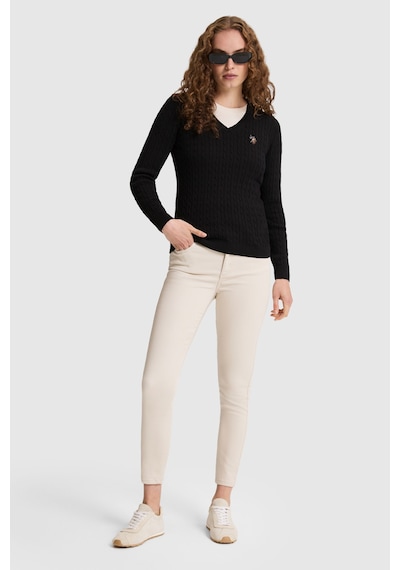 U.S. Polo Assn. Kadın Siyah Basic Kazak 50327575 Vr046