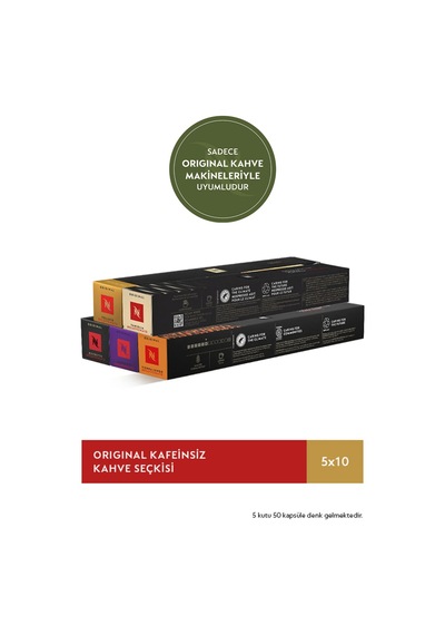 Original Kafeinsiz Kahve Seçkisi - 50 Kapsül Diğer