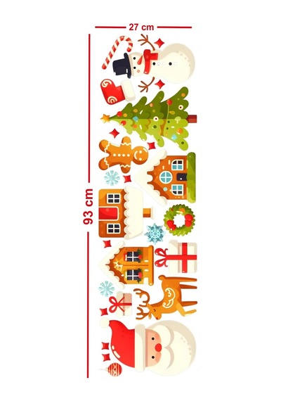 Tr Christmas Stickerları, Noel Baba Ve Yılbaşı Temalı Çocuk Odası Dekorasyon Seti, Kendinden Yapışkanlı Cam S Genel