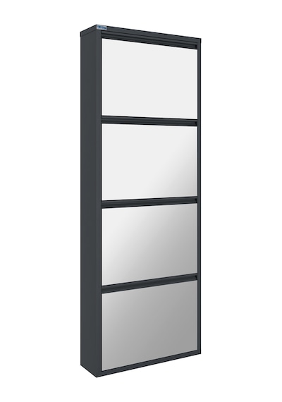Ceha 4'lü Metal Ayakkabılık - Antrasit/Aynalı K.AYK-4/A/P7024