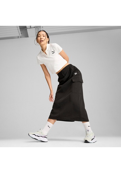 Puma Downtown Kadın Kargo Midi Etek 626656 01 Siyah