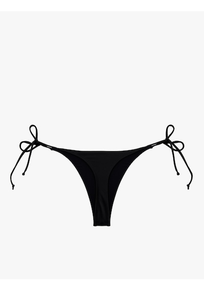 Koton Düşük Bel İpli String Mikro Bikini Altı Siyah 6sak00044mm