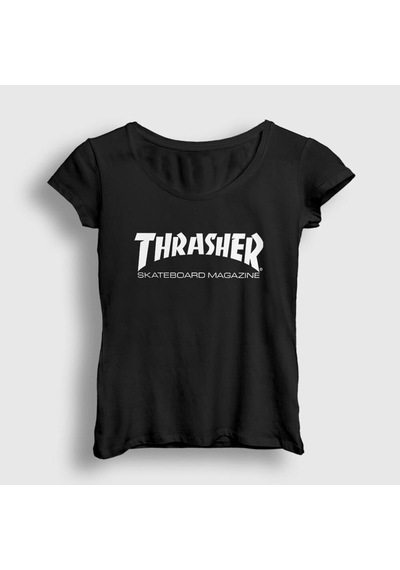 Noıssey Kadın Siyah Logo V5 Thrasher T-shirt 279228tt