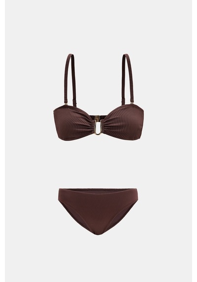 Amarelle Assos Mocha Straplez Bikini Takım Kahverengi