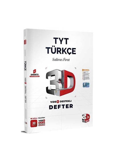 2027 3d Yayınları Yks Tyt Türkçe Video Destekli Defter 3d Yayınları