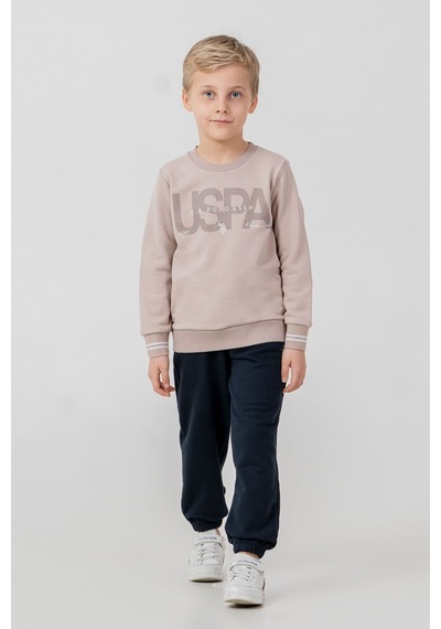 U.S. Polo Assn. Erkek Çocuk Baskılı Sarı Uzun Kol Eşofman Takımı Us2608-c-v2 Us2608-c-v2