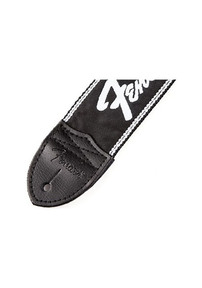 Fender 0990671000 Running Logo Gitar Askısı Siyah/beyaz Klasi