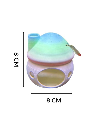 Akvaryum Dekoru Renkli Balık Yuvası 8x8 Cm Suya Batan Model Yuva-0808-01, One Size