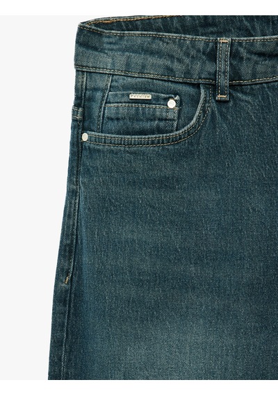 Koton Regular Fit Pamuklu Tapered Jean Pantolon - Joe Jean İndigo Stone 6sam40280nd İndigo - Taş