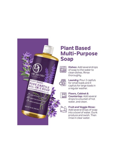 Dr. Jacobs Naturals Lavanta Özlü Çok Amaçlı Bitkisel Kastil Sabun 946ml