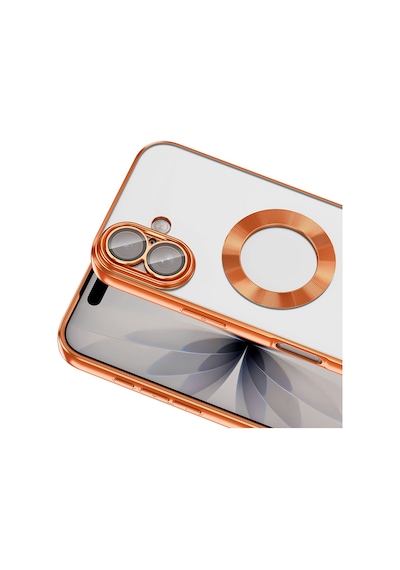 Apple iPhone Uyumlu 17 Kılıf Kamera Lens Korumalı Logo Gösteren İnce Hafif Pazarplus Altın