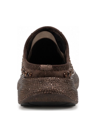 N Napa Shoe Np.9557.kahve Taşlı Sandalet Napa Shoe Kadın Kahverengi Taşlı Sabo Terlik Konfor Taban Günlük Şık Terlik