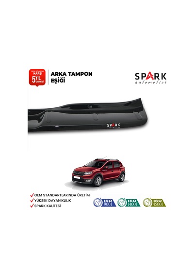 Dacia Sandero 2012-2020 Uyumlu Arka Tampon Eşiği Parlak