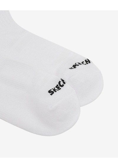 Skechers 6'lı Unisex Yarım Taban Destekli Quarter Crew Çorap Unisex Beyaz Çorap S118214-100