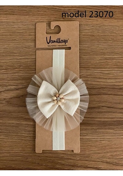 Vanillays Krem Fiyonk Bebek Bandana Saç Aksesuar 23070 Krem