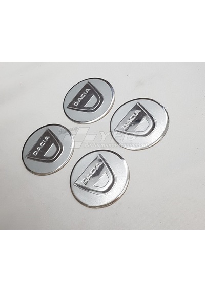 Jant Göbeği Arma Dacia Alüminyum 60Mm Silver 4'Lü Set