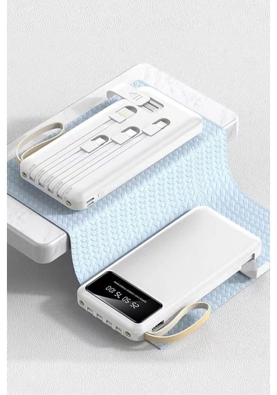 Torima Hızlı Şarj Özellikli 4 Çıkışlı 10.000 Mah Powerbank Beyaz